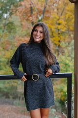 Holland Sweater Dress-Black