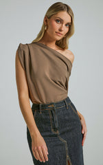 Nalfie Top - Asymmetrical Top in Mocha