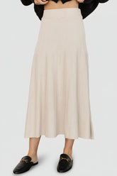 Carynn Knit Midi Skirt | Natural