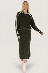 Ava Knit Sweater | Dark Green