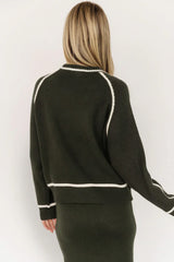Ava Knit Sweater | Dark Green