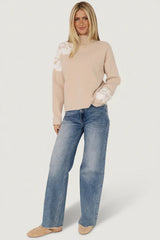 Oda Floral Sweater | Natural + Off White