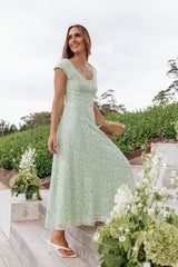 Mapleton Maxi Dress - Sage Green Lace