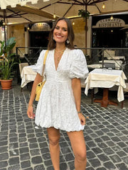 Tessa – Romantic Midi Dress With Puff Sleeves