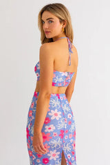 Malibu Blooms Crop Top - Extra Small
