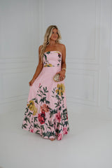Jasmine Floral Maxi Dress-Pink Garden