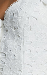 Artie Top - Tie Shoulder Lace Top in White
