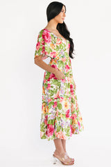 Paislee Midi Dress | Multi Floral