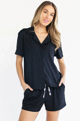 Blaire Short Pajama Set | Black