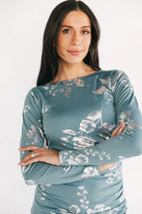 Valeria Midi Dress | Vintage Teal + Silver