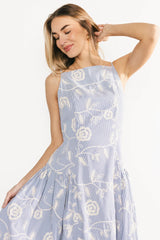 Shea Embroidered Dress | Blue