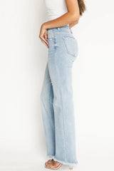 Allure High Rise Straight Jeans | Light Wash
