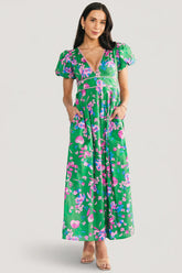 Anya Maxi Dress | Green Multi Print
