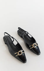Billini - Maxine Flat Shoes in Black Shine