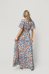 Verona Smocked Maxi Dress | Blue Floral
