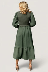 Alva Sweater Dress | Dusty Green