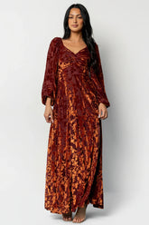 Aurora Velvet Maxi Dress | Clove + Copper Floral