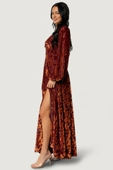 Aurora Velvet Maxi Dress | Clove + Copper Floral