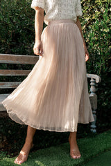 Cyra Midi Skirt | Natural