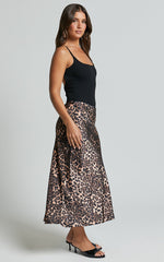 Lioness - Enigmatic Midi Skirt in Leopard