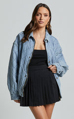 Lioness - Kenny Bomber in Light Denim