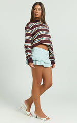 Lioness - Leisure Long Sleeve Polo in Chocolate Multi
