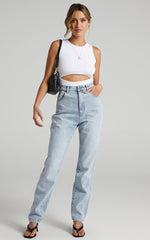 Malvina Bodysuit - Cut Out Ribbed Bodysuit in White