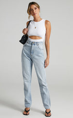 Malvina Bodysuit - Cut Out Ribbed Bodysuit in White