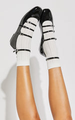 Therapy - Odile Mary Jane Flat Shoes in Black Patent