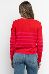 Emmy Sweater | Red + Pink