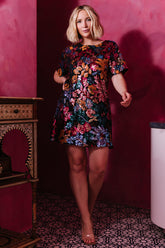 Squires Sequin Short Dress | Black Multi
