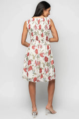 Clémence Smocked Short Dress | Rose Floral