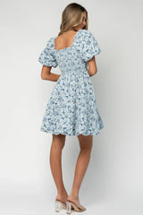 Enchanted Jacquard Dress | Dusty Blue