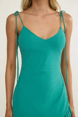 Nevaeh Ruffle Maxi Dress - Turquoise