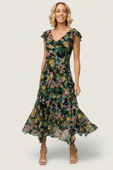 Alisa Maxi Dress | Black Floral