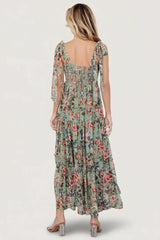 Anita Maxi Dress | Green Multi Floral