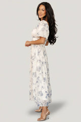 Annabeth Midi Dress | Cream + Slate Floral