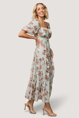 Annabeth Midi Dress | Eucalyptus Floral