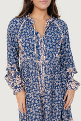 Aster Short Dress | Navy Multi Floral