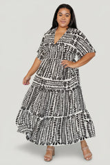 Austin Kimono Dress | Black Print
