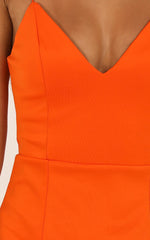 Big Ideas Midi Dress in Tangerine