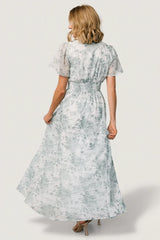 Birdie Maxi Dress | White + Sage Floral