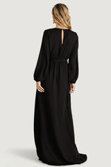 Breanne Faux Wrap Maxi Dress | Black