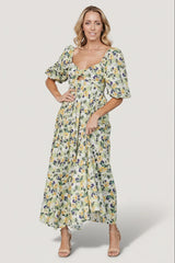 Brielle Maxi Dress | Green Floral