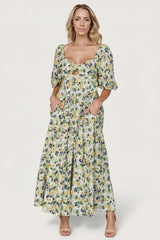 Brielle Maxi Dress | Green Floral