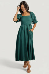 Britton Midi Dress | Evergreen