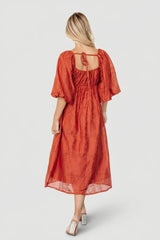 Brynn Midi Dress | Rust