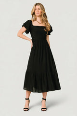 Buttercup Midi Dress | Black