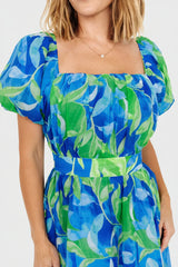 Catalina Midi Dress | Blue + Green