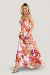 Charmaine Maxi Dress | Pink + Red Floral